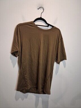 Smartwool Mens Size L Base Layer Green  Merino Wool Tshirt Gorpcore